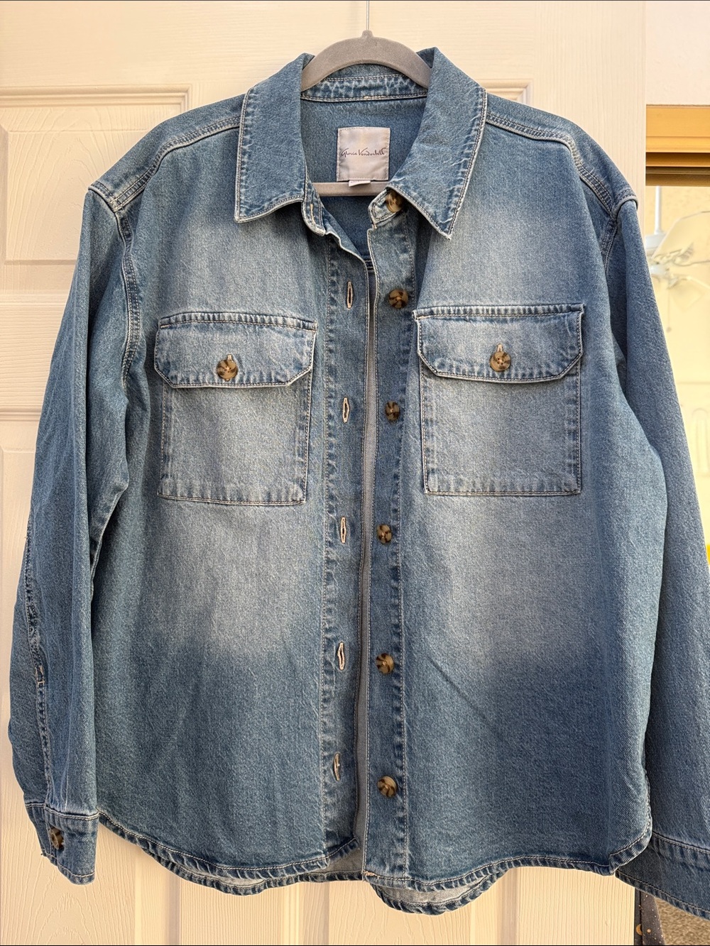 Gloria Vanderbilt Light Blue Denim Shirt Jacket